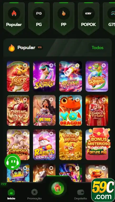 59c mergulhe em dinâmico jogos